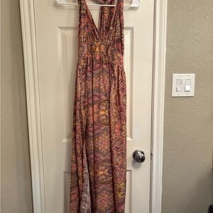 Elegant Paisley Maxi Dress